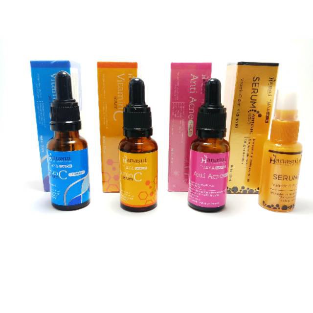 HANASUI Serum Gold / Pink / Biru - Serum whitening / Serum Acne / Serum Glowing