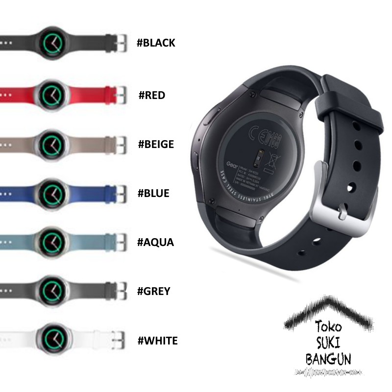 TALI JAM Samsung Gear S2 SM-R720 SM-R730 Rubber PLAIN Watch Band Strap