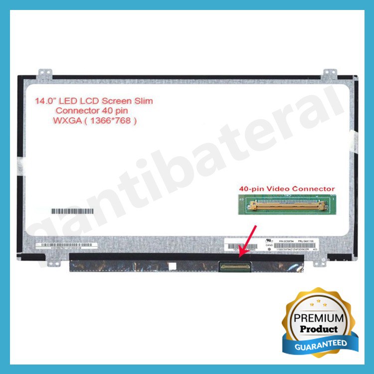 LCD LED Laptop HP 240 G2 G3 G4 14 inch slim 40 pin