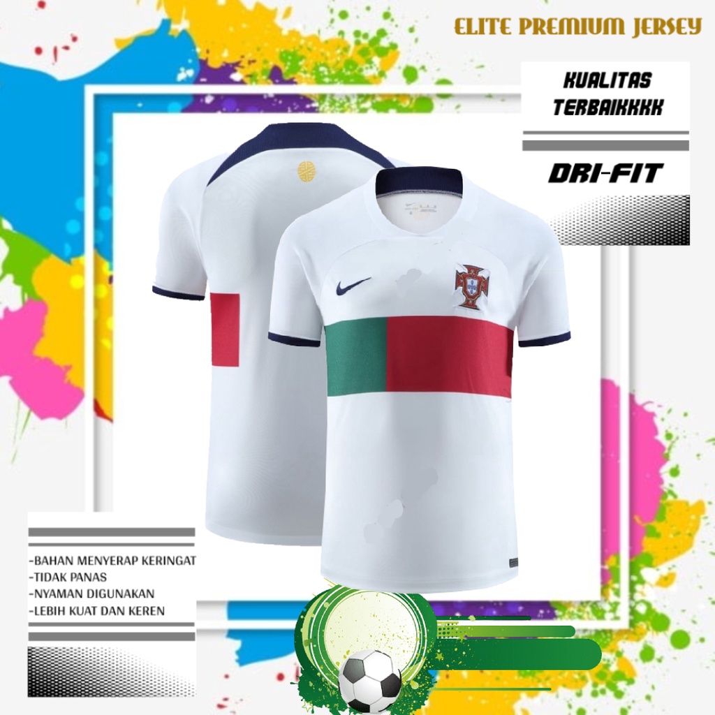 JERSEY BOLA TIM PORTUGAL AWAY WORLD CUP 2022/2023 GRADE ORI | BAJU SEPAK BOLA TIMNAS PORTUGAL AWAY T