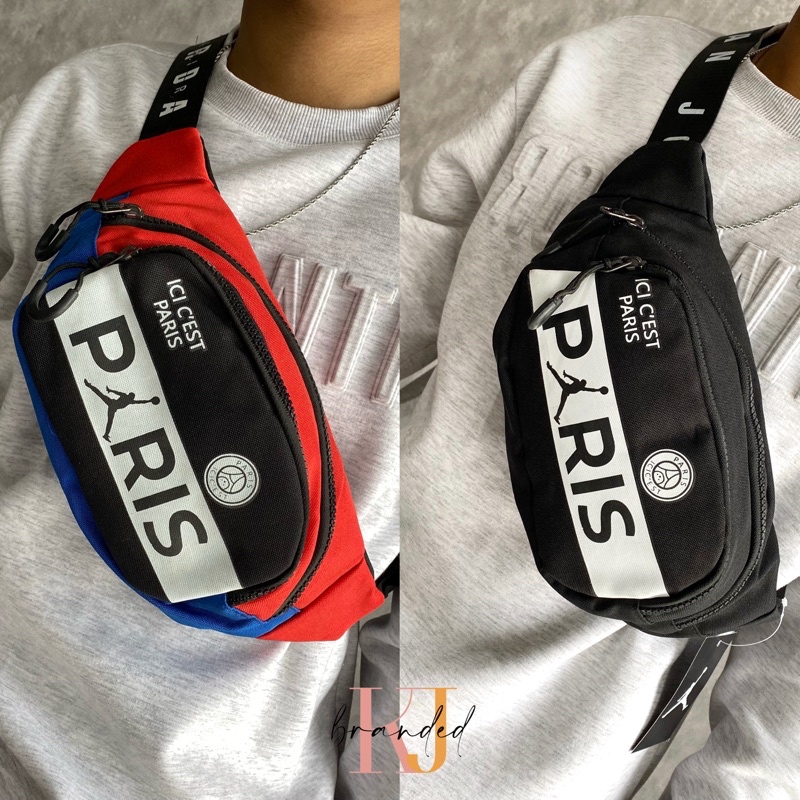 Waistbag Air Jordan x PSG Tas Pinggang Pria Import Premium.FULLSET