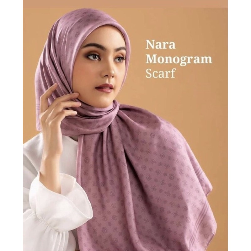 nara monogram scarf ria miranda