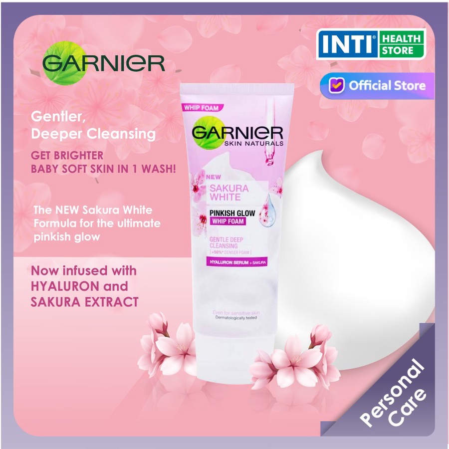 Garnier | Sakura White Whip Foam | Pembersih Wajah | 100 ml