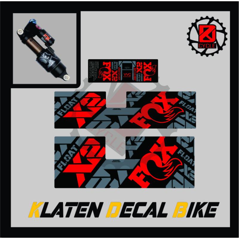 Decal rear shock FOX FLOAT 2021 Klaten Decal Bike Stiker Sepeda