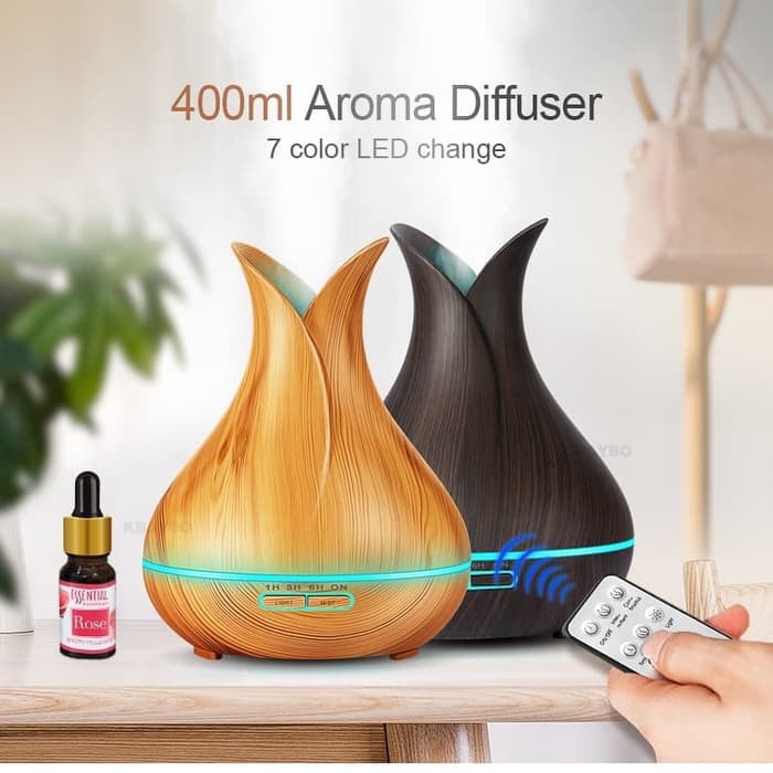 Humidifier Diffuser Pengharum Ruangan Pelembab Udara Air Humidifier 7 Led Color + Remote Control Aro