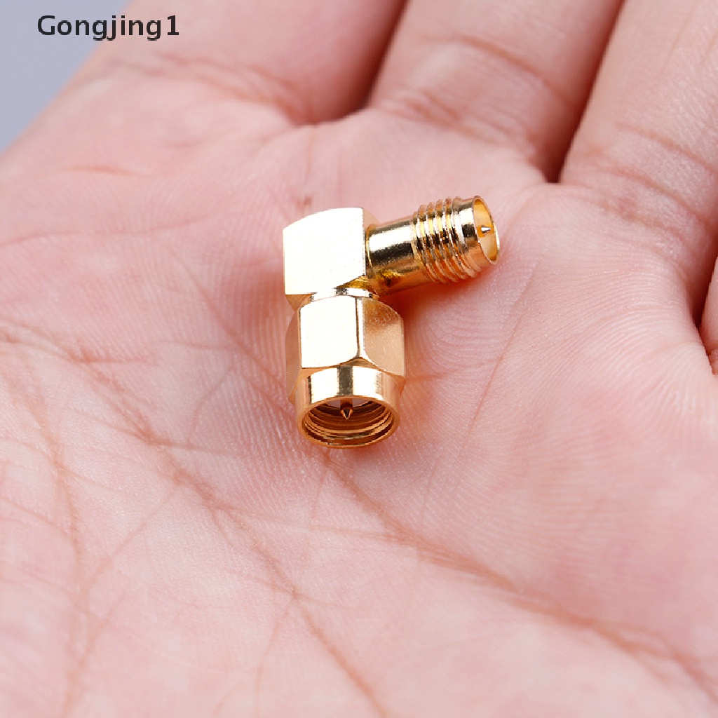 Gongjing1 1pc Adapter Konektor Sma Male Ke Rp Sma Female 90