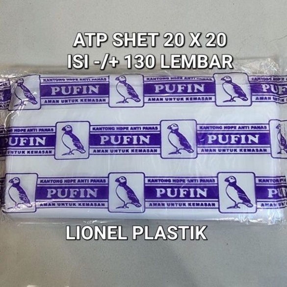 kantong plastik Tahan Panas Shet/ Plastik Anti Panas Sheet / Plastik ATP  Sheet / Lembaran uk 20 x 20  Isi +/- 130 Lembar