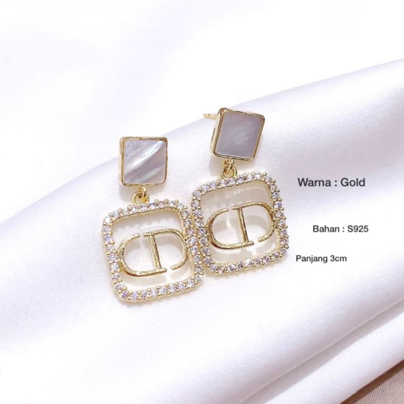 Anting Silver925 perak platgold D1-0r Premium Anti Karat Anting Branded Bahan perak import 01