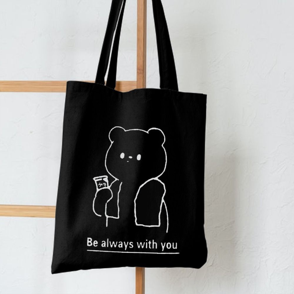 10.10 [BISA COD] TOTE RESLETING TERBARU 2022 / TOTEBAG KPOP / TOTE BAG KPOP / KOREA / GOT7 / SEVENTEEN/ IKON/ ANIMAL / ICE CREAM TOTE UKURAN BESAR RESLETING KANVAS WARNA HITAM MARUN NAVY KREM