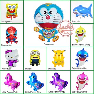 Image of thu nhỏ balon plastik karakter / balon karakter kartun / balon plastik bentuk kartun / balon hbd kartun #0