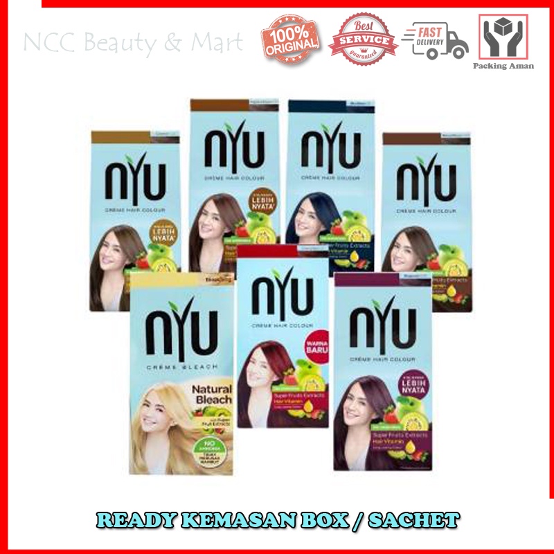 * NCC * Nyu Hair Color Pewarna Semir Rambut No Amonia Long Lasting Colour Permanen