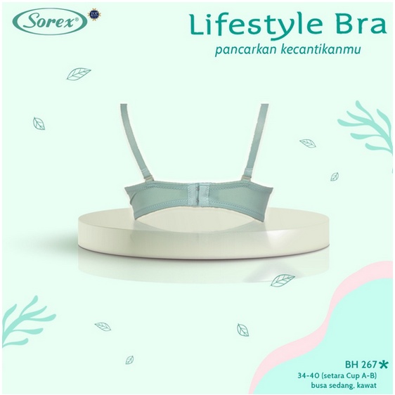 Sorex Bra - BH 267 - Busa 1/2 Half Cup A - B / Kawat - Lifestyle Seamless BISA LEPAS TALI - Uk 34 - 40