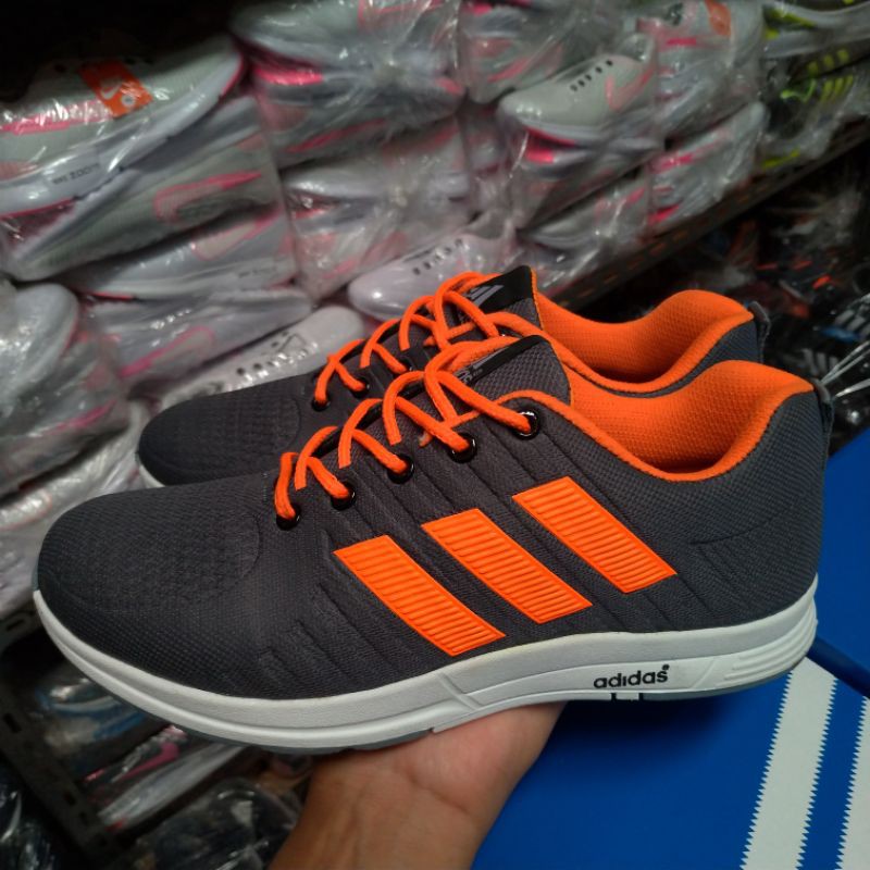 Sepatu Sneakers Adidas NBA Orange Abu Spesial Edition