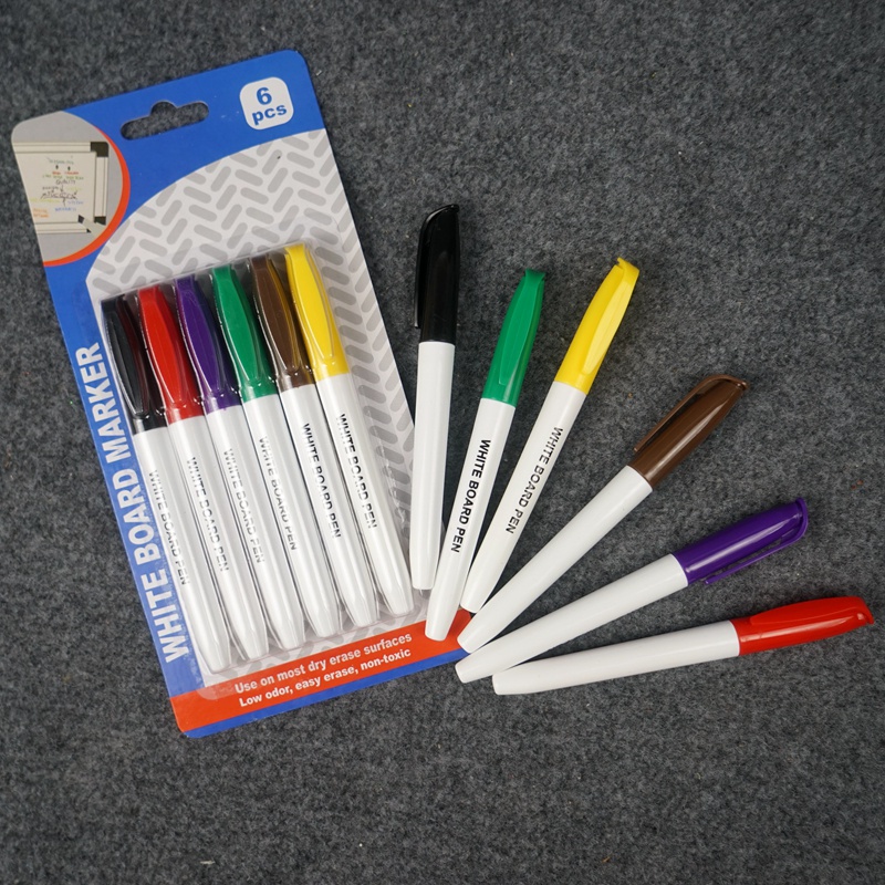 

﹊☒∋Di luar spidol warna pena papan tulis tunggal yang dapat dihapus, 6 buah papan gambar versi putih