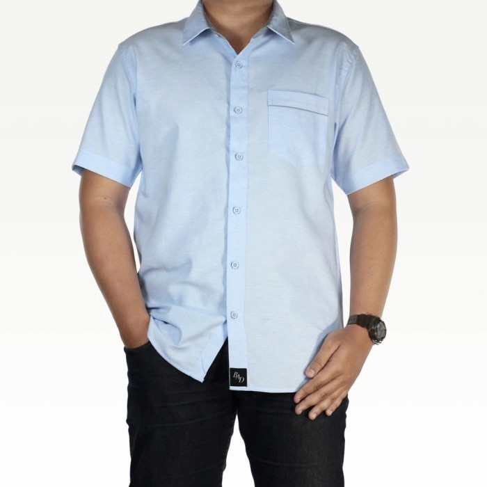 BAJU KEMEJA KULIAH KERJA POLOS PRIA JUMBO BIG SIZE BESAR 6L 6XL LD 140 POPULER