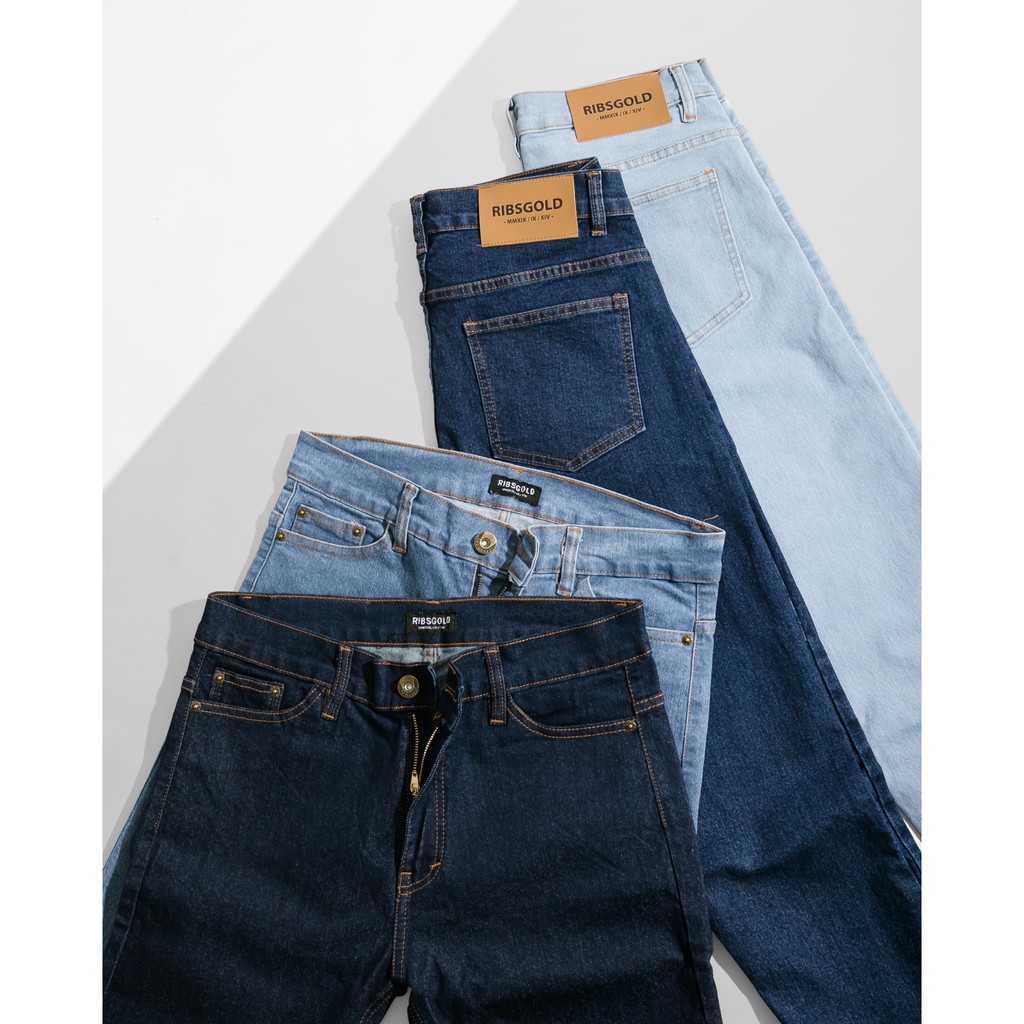 Celana Jeans Panjang Pria Long Denim Pants Strech Ribsgold