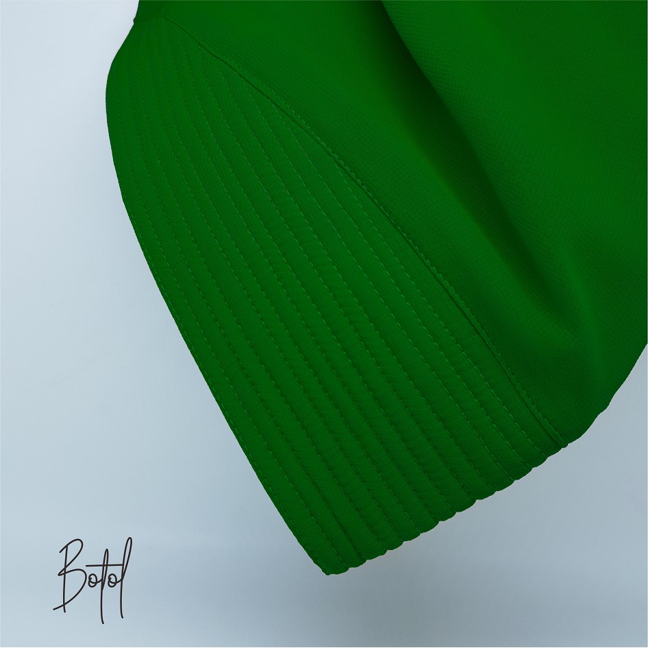 SALE Hijab Khimar raudah kancing 2 l0ayer / Jilbab kancing-HIJAU BOTOL