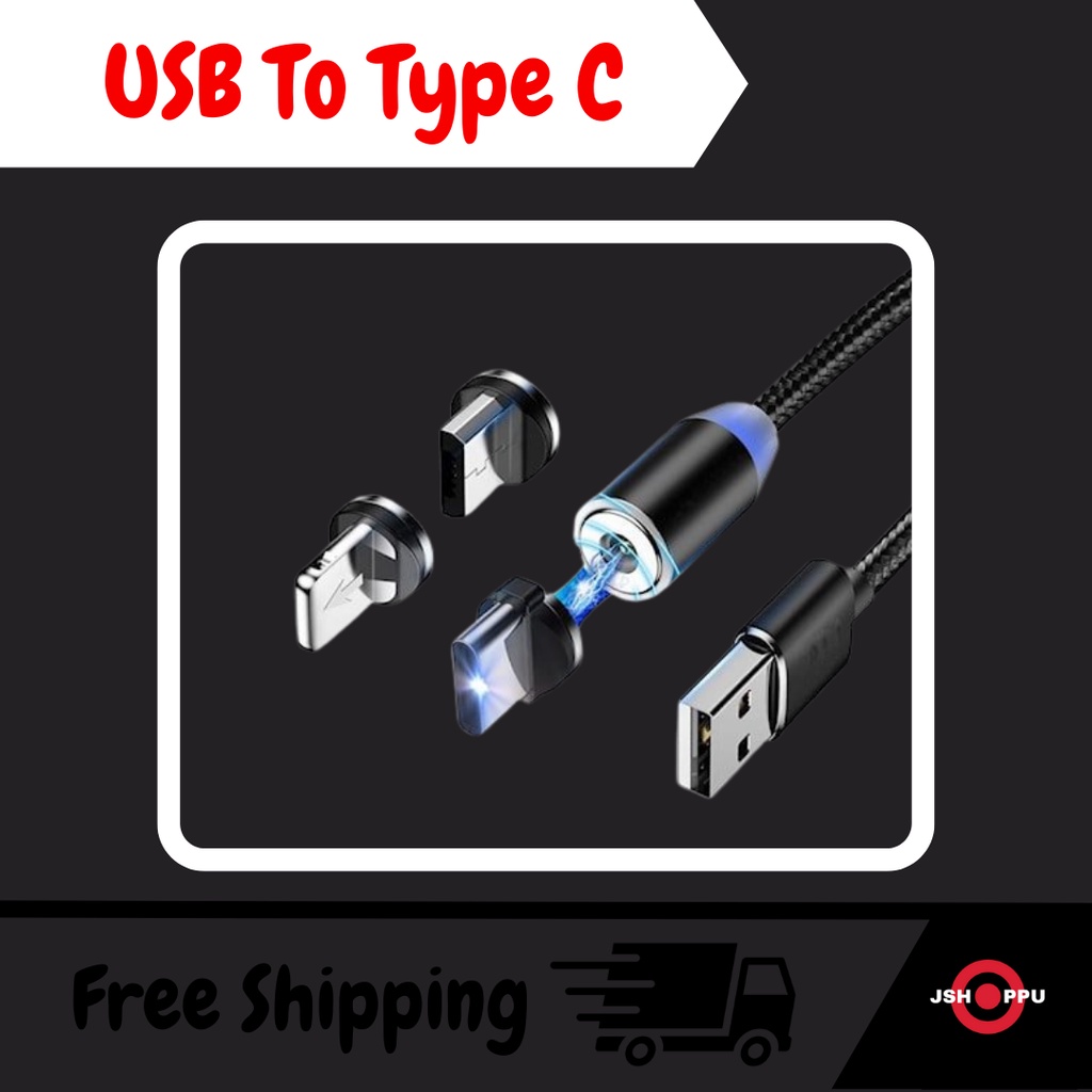 Kabel Charger Type C Magnet Magnetic Charger Cable 3 in 1 Lightning Micro Type-C USB Kabel Cas Magnet