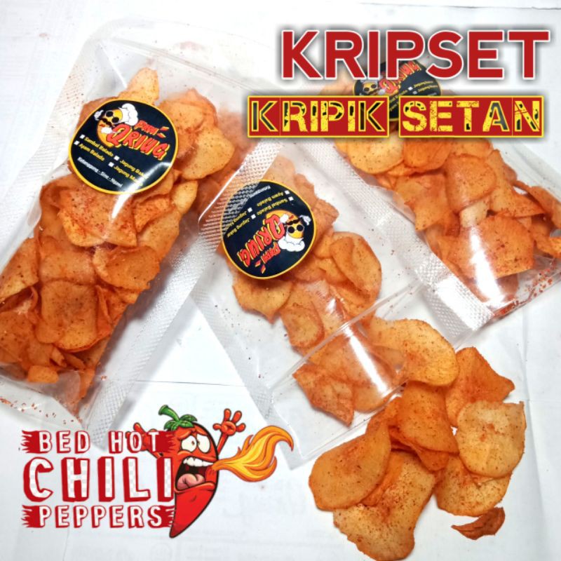 

keripik setan pedas 40 gram Snack Papa Qriug