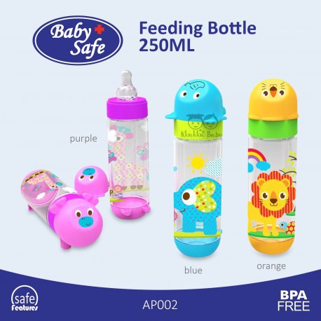 Baby Safe Feeding Bottle Regular 250ml - AP002 / Botol Minum Bayi