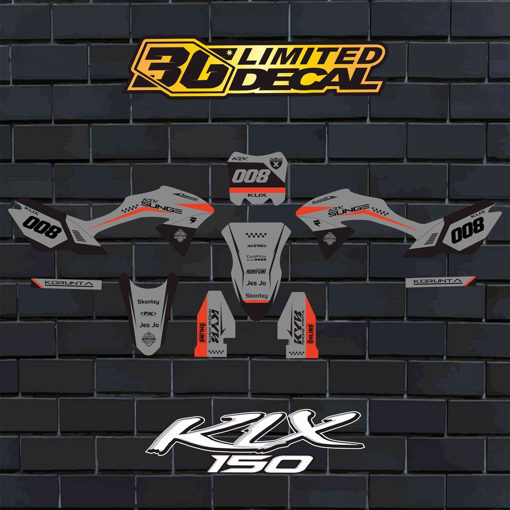 Decal KLX BF Motif Abu Oren
