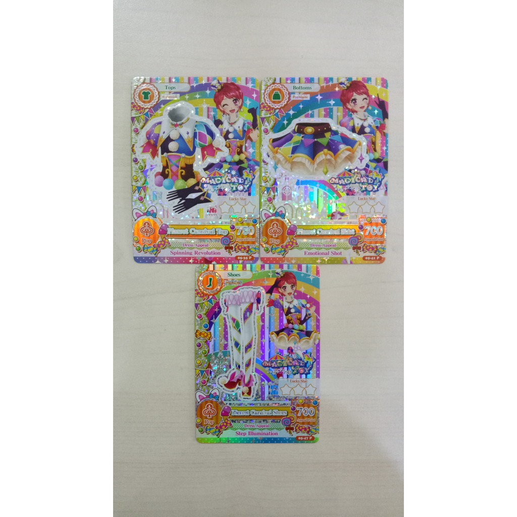 Aikatsu Premium S1V5 Pierrot Carnival Set (3 Kartu)
