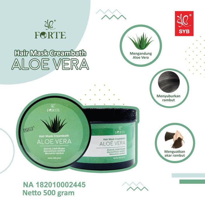 ALOEVERA SYB FORTE HAIR MASK CREAMBATH BPOM / hair mask crembath SYB