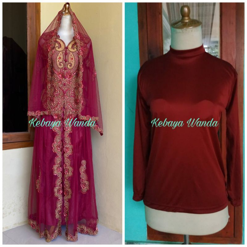 Kebaya Akad Full Payet + Selendang + Manset / Kebaya Barbie / Kebaya Pengantin / Kebaya Orang Tua