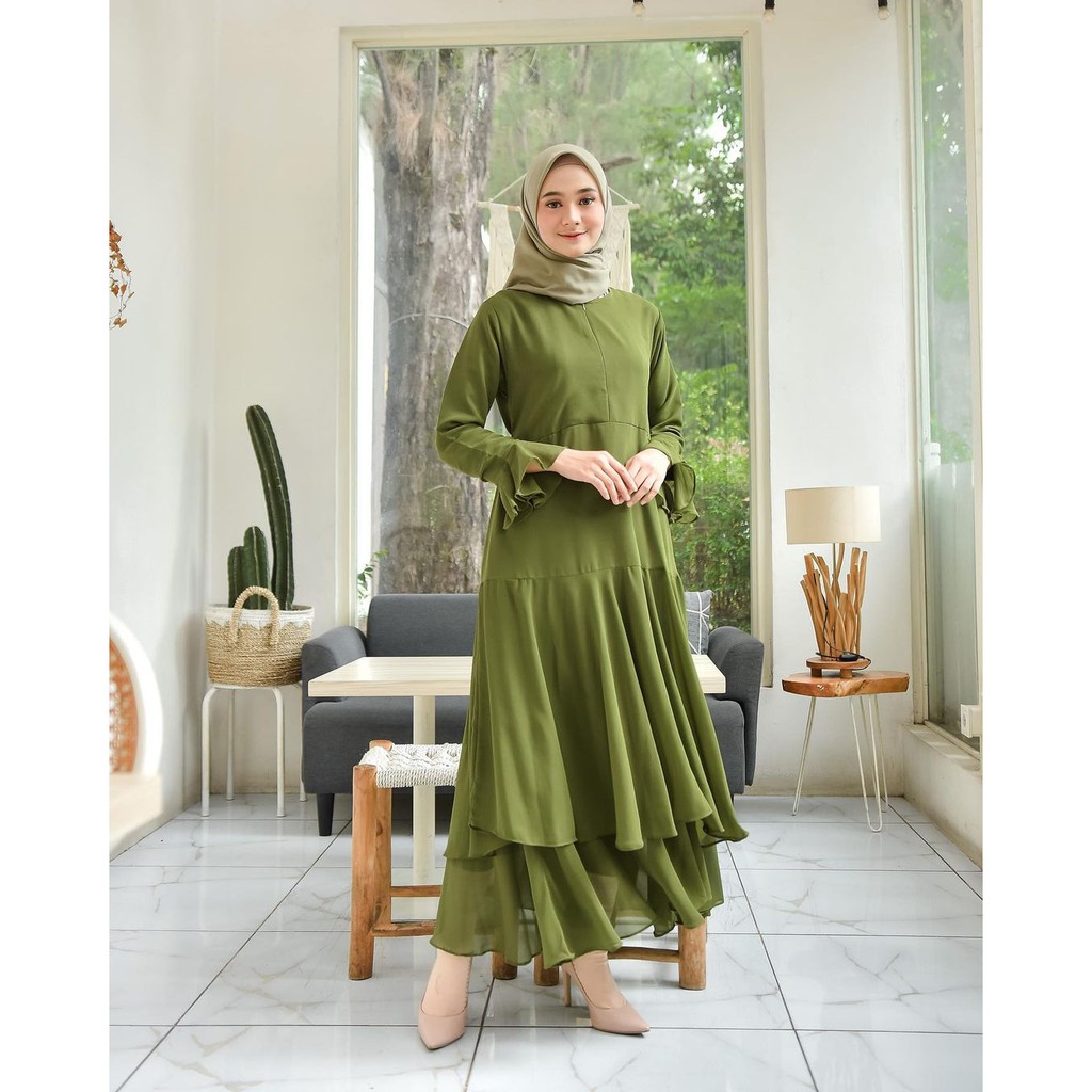 100% REALPICT misya dress terbaru // harga promo bahan ceruty babydoll // Malaysia basic gamis simple