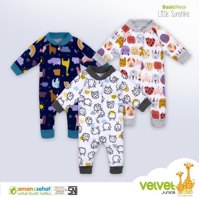  Baju  kodok sleepsuit jumpsuit Velvet  Junior newborn  