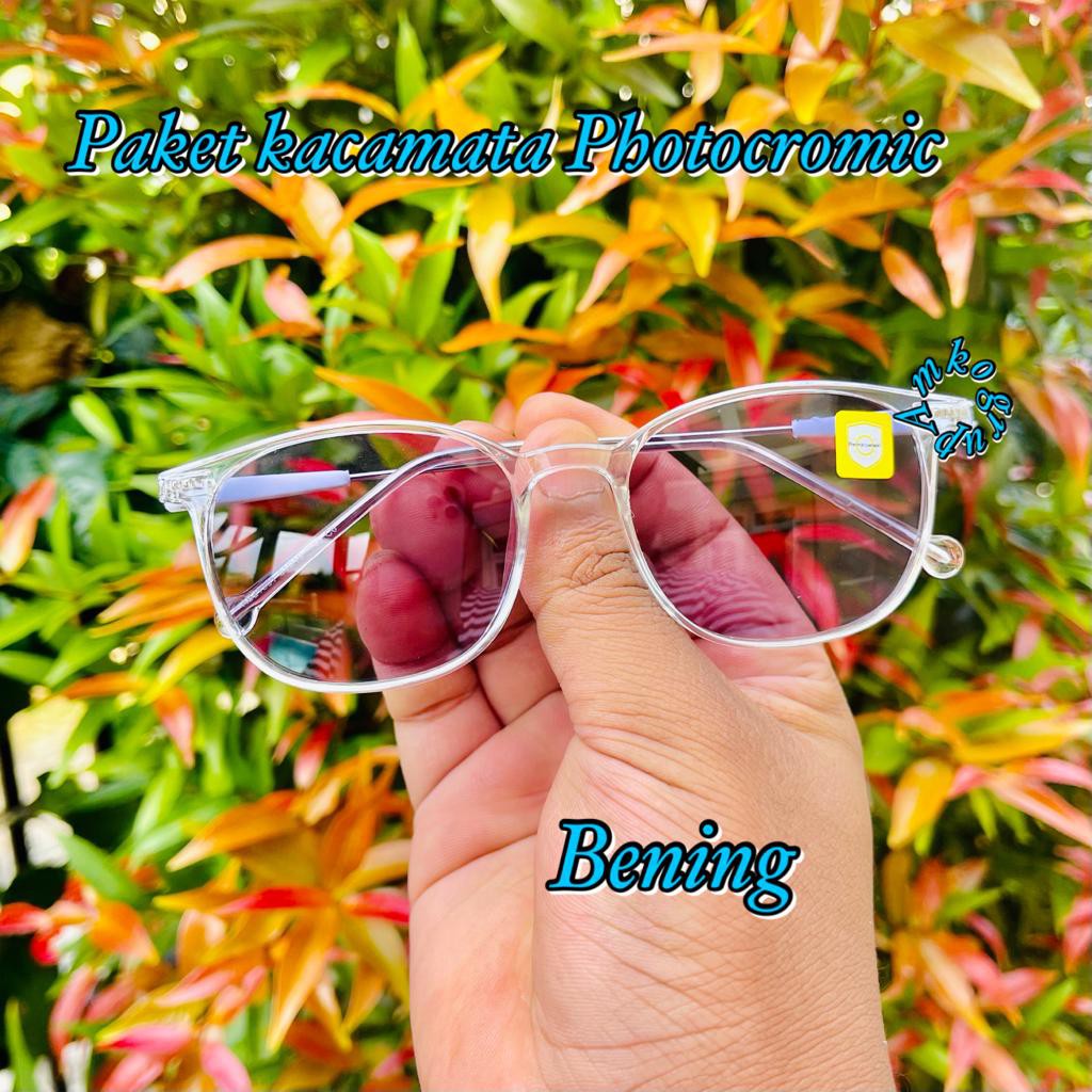 2 in 1 Kacamata Photocromic 2189 Blueray Anti Radiasi Vintage Wanita Pria Frame Optik Elastis New-3