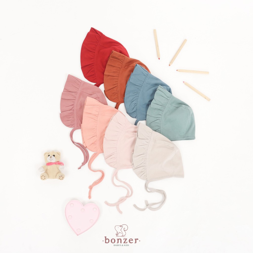 PROMO 7.7 PROMO BAJU LEBARAN MURAH BONZER BABY Topi Anak Topi RUFFLE BONET KUPLUK BAYI BUCKET HAT Bayi Model Lucu Bahan Premium Cotton