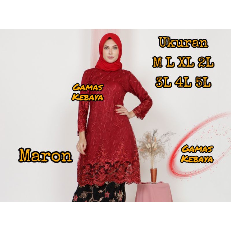 ATASAN KEBAYA TUNIK TILE MUTIARA/KEBAYA MODERN/KEBAYA WISUDA/KEBAYA JUMBO/KEBAYA BRUKAT/KEBAYA BROKA