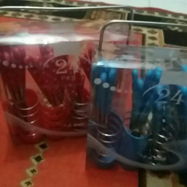 Rantangshop Sendok Fancy Polkadot Cutlery Set Garpu Makan Sendok Teh  Pisau Steak