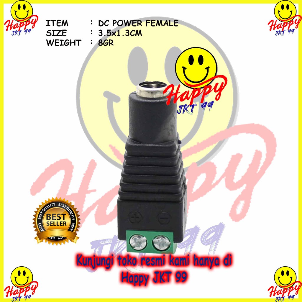 [ HAPPY JKT 99 ] DC POWER FEMALE ORIGINAL UNIVERSAL DIY CABLE CONNECTOR KONEKTOR