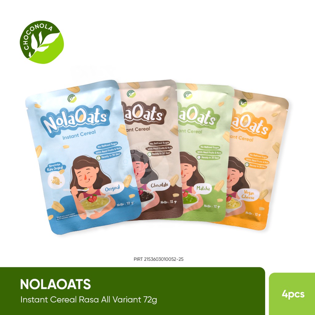 

Paket Oatmeal isi 4 - NolaOats Instan Cereal