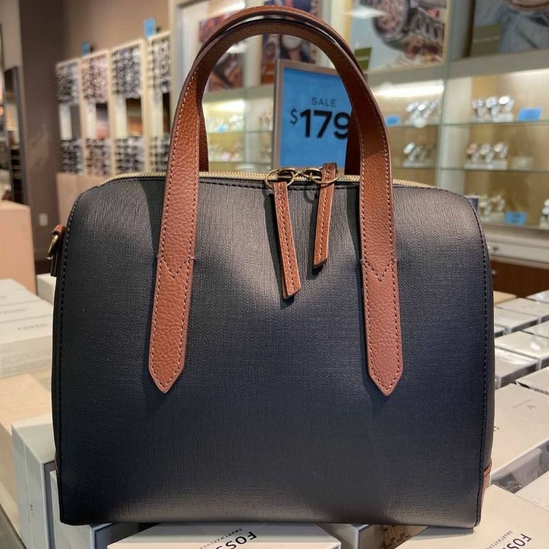 FOSSIL SYDNEY SATCHEL COLOUR BLACK MULTI