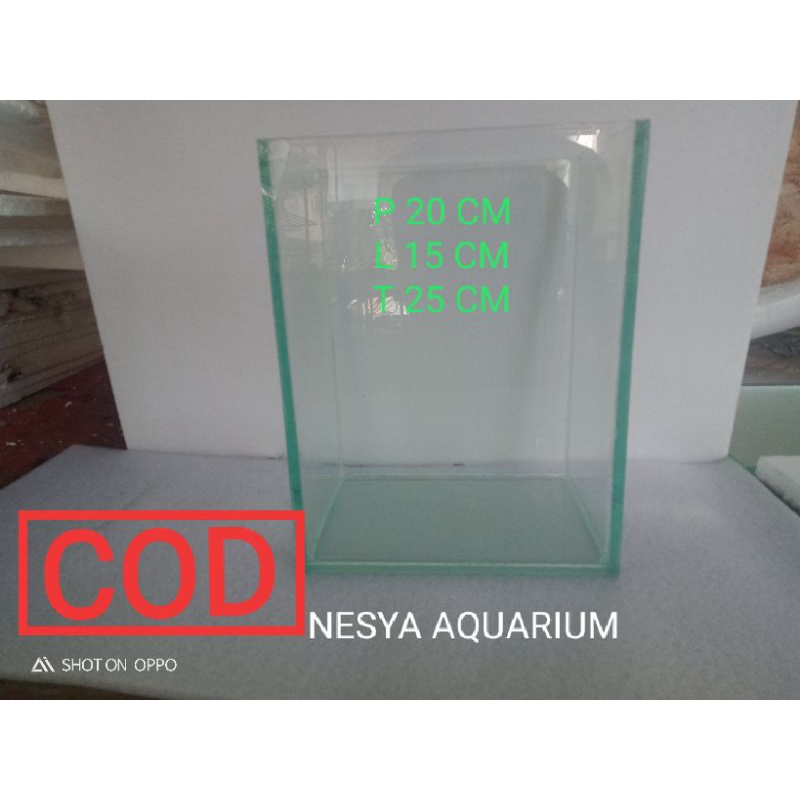 AQUARIUM SOLITER CUPANG UKURAN 20 x15 x 25 CM
