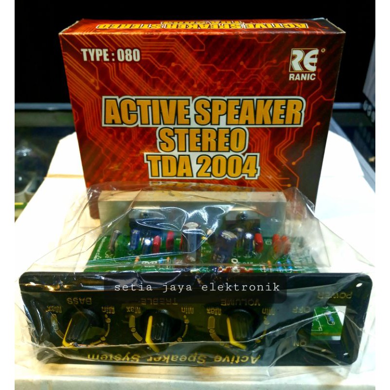 kit power amplifier aktif speaker setereo tda 2004
