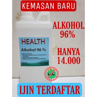 Image of Alkohol 96% 1 liter / alkohol antiseptik / alkohol disinfektan / ethanol