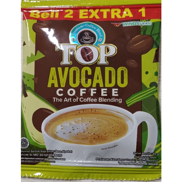 

Kopi Top Avocado sachet dijual per renteng isi 15 pcs