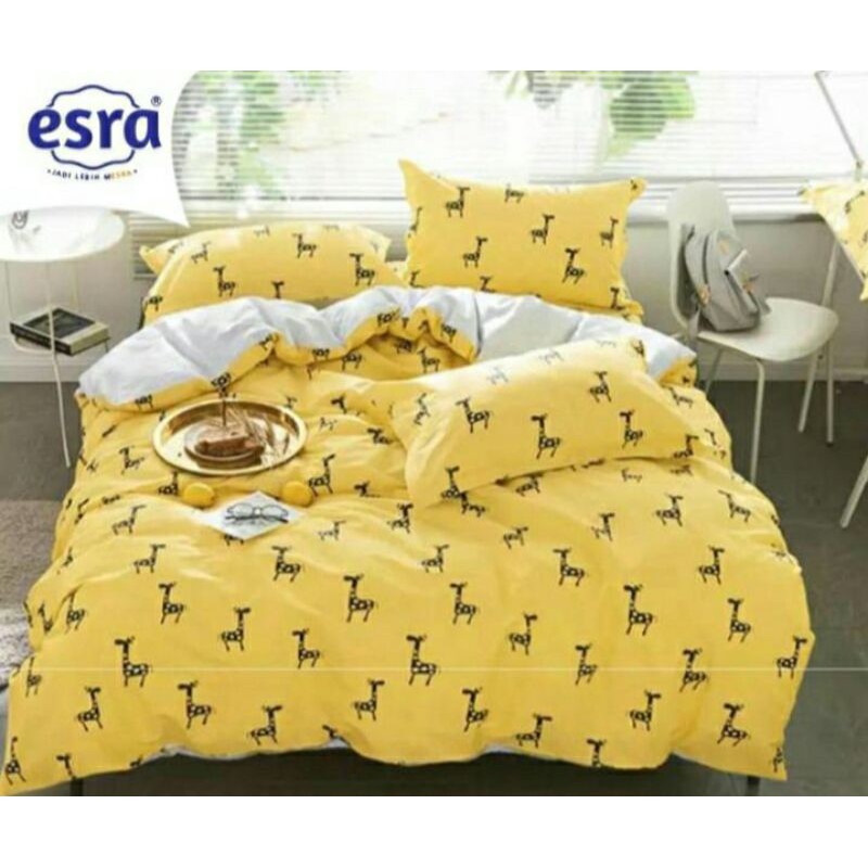 Sprei motif zebra kuning ukuran 120x200-200x200 T20