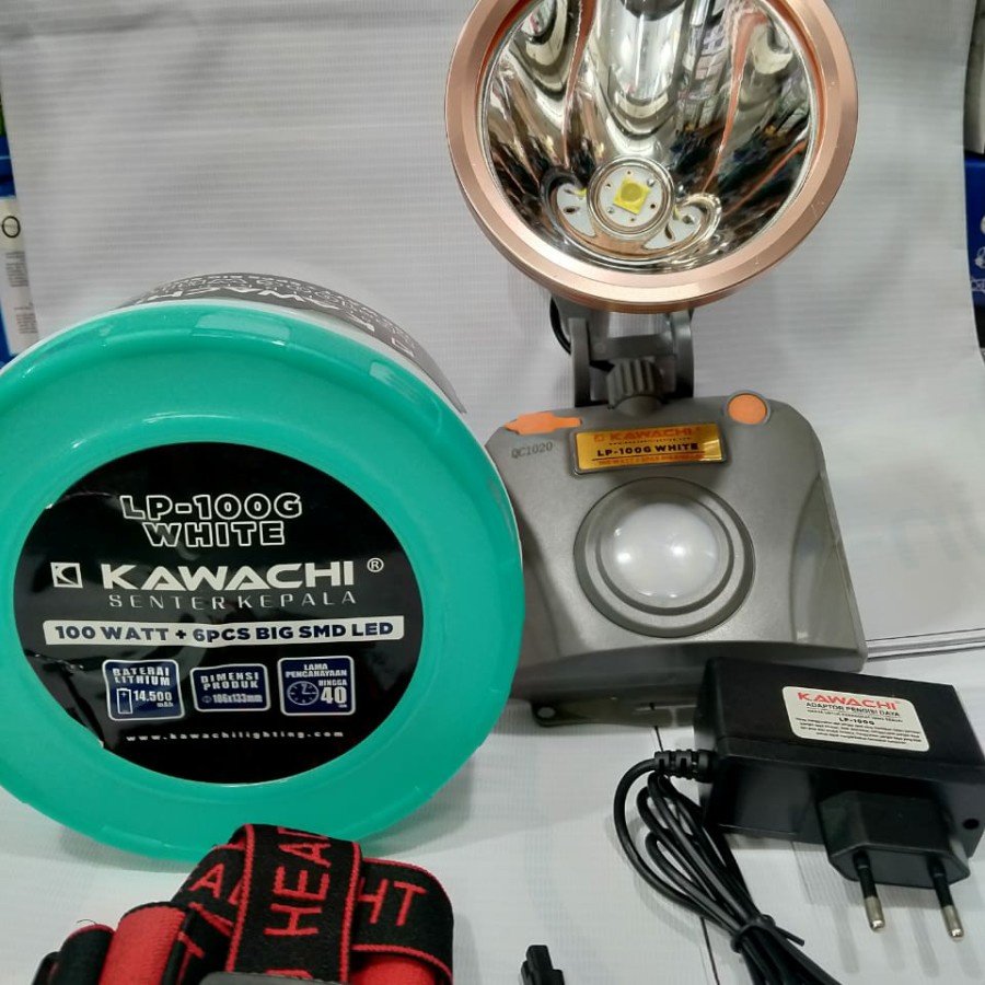 COD SENTER KEPALA KAWACHI 100W LP-100G JUMBO LED HEADLAMP LED CAHAYA PUTIH 100 WATT SUPER TERANG