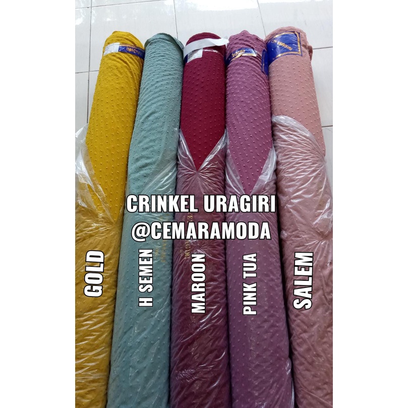 Kain Rayon Crinkle Uragiri Airflow PER 0.5M Uragiri Dot Bintik Krinkle Cringkle Kringkel Kringkle Crinkel Cringkel Krinkel Air Flow Kain Hijab Jilbab Baju Gamis Kerudung