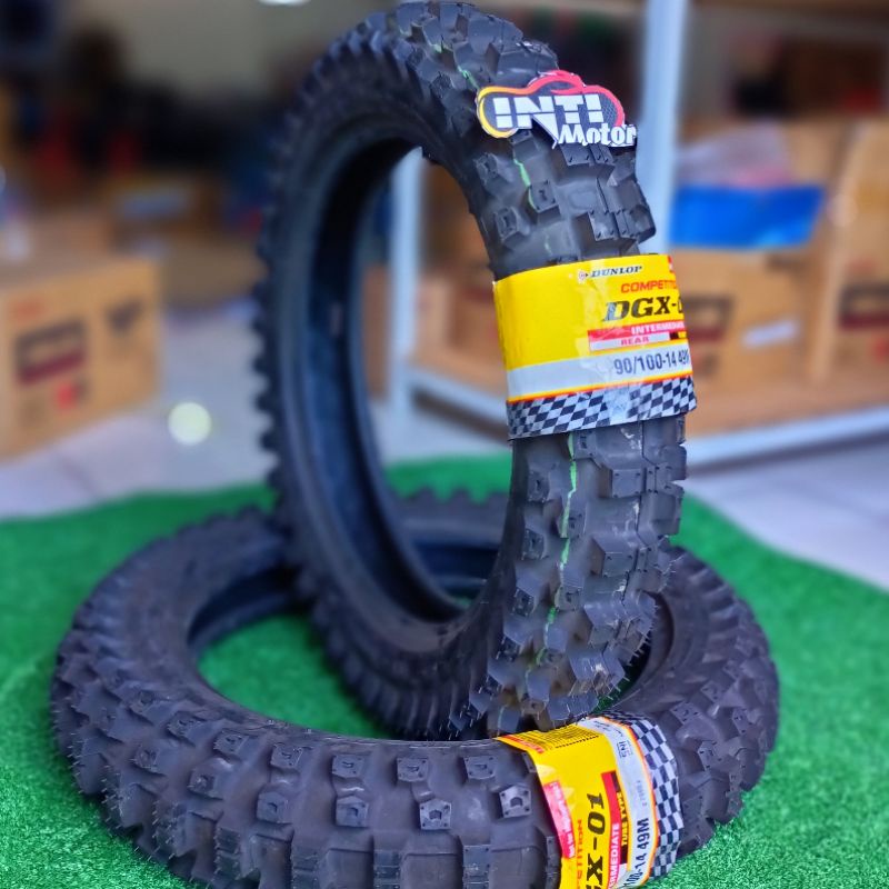 BAN MATIC TRAIL 90/100 ring 14 MERK DUNLOP DGX 01 GEOMAX 90100 RING14 CROSS Tril DEPAN TREL CRF 150 