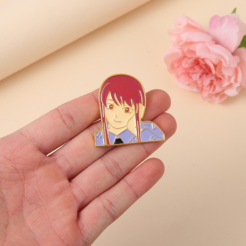 Bros Pin Enamel Desain Kartun Perempuan Gergaji Komik Peripherals Untuk Hadiah