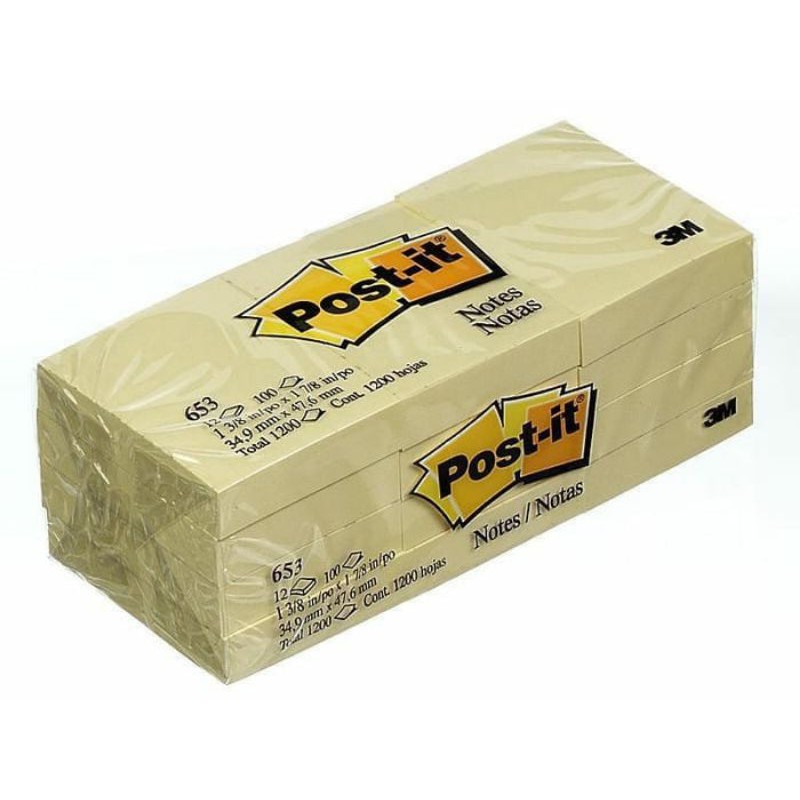 

Post it 653 3M tertera harga 1 pak besar 12 pad