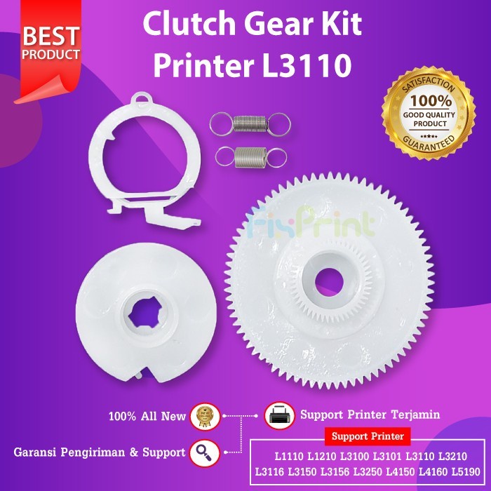 Clutch Gear Kit Gerigi Printer Epson L1110 L1210 L1250 Printer L1256 L3100 L3110 L3116 L3210 L3216 L3150 L3156 L3250 L3256 L5190 L5290 L5296