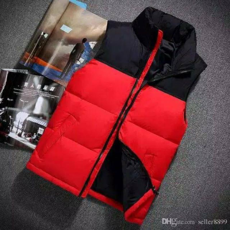 Jaket Rompi Tebal / Jaket Gunung Kombinasi merah-hitam