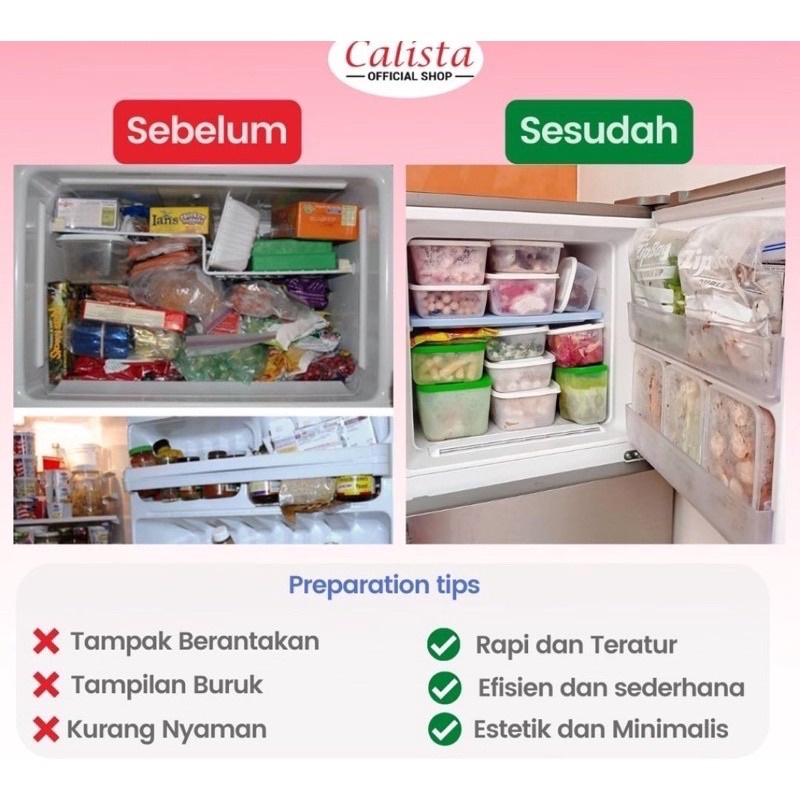 Calista Otaru 14pcs / Tempat Penyimpanan makanan / Kotak toples